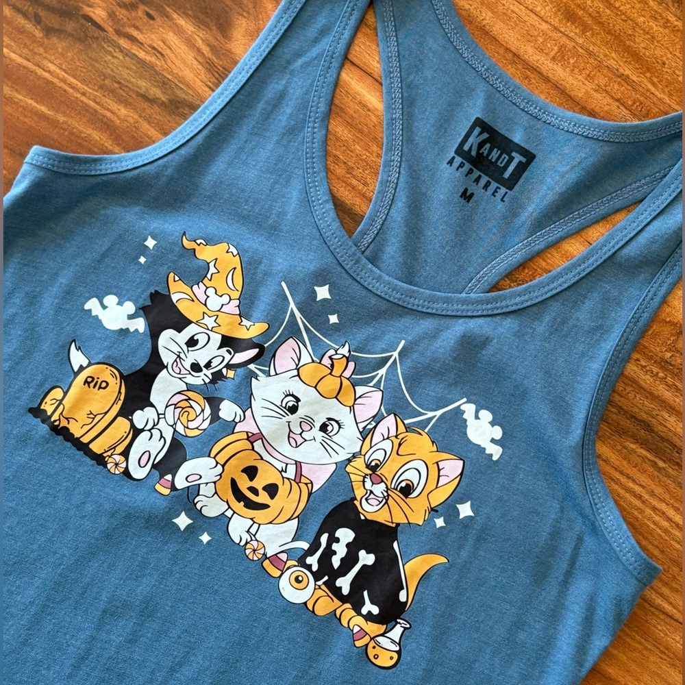 Walt Disney World Disneyland Aristocats Halloween Cats Women’s Tank Top Shirt M